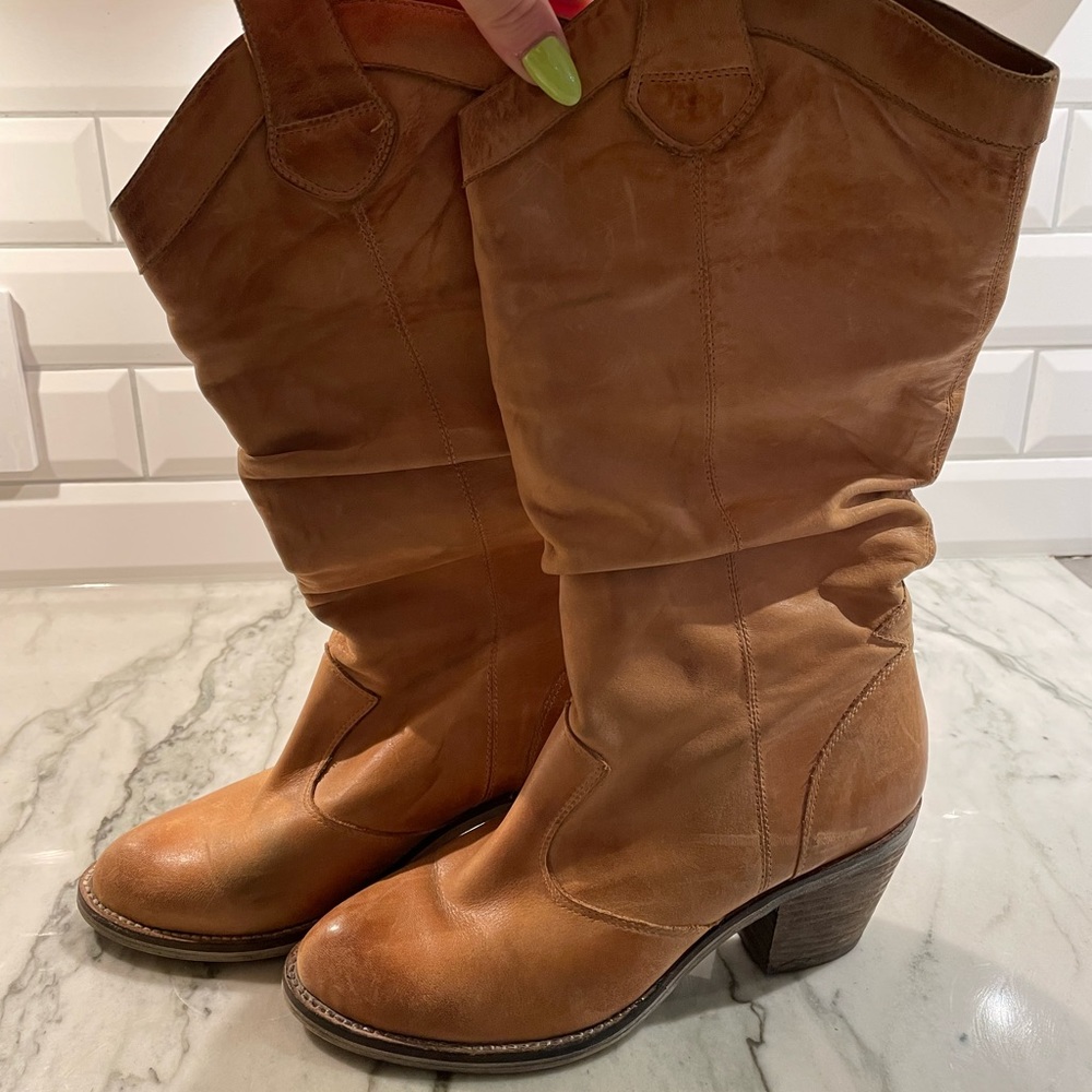 Aldo Tan Cowboy Boots